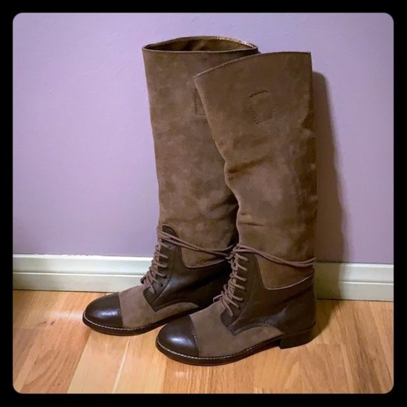 Cynthia Vincent Shoes - Luxury Riding boots Military NEW